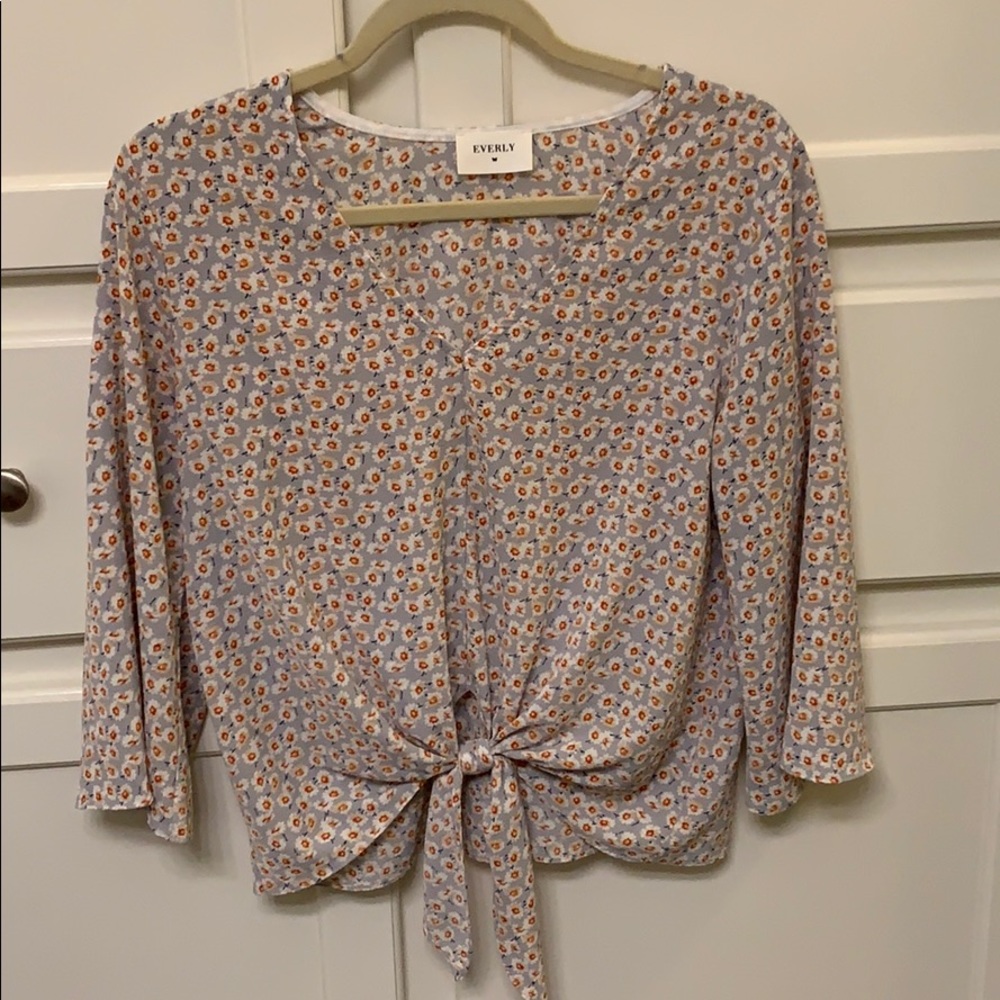 Everly Longsleeve Tie Front Shirt